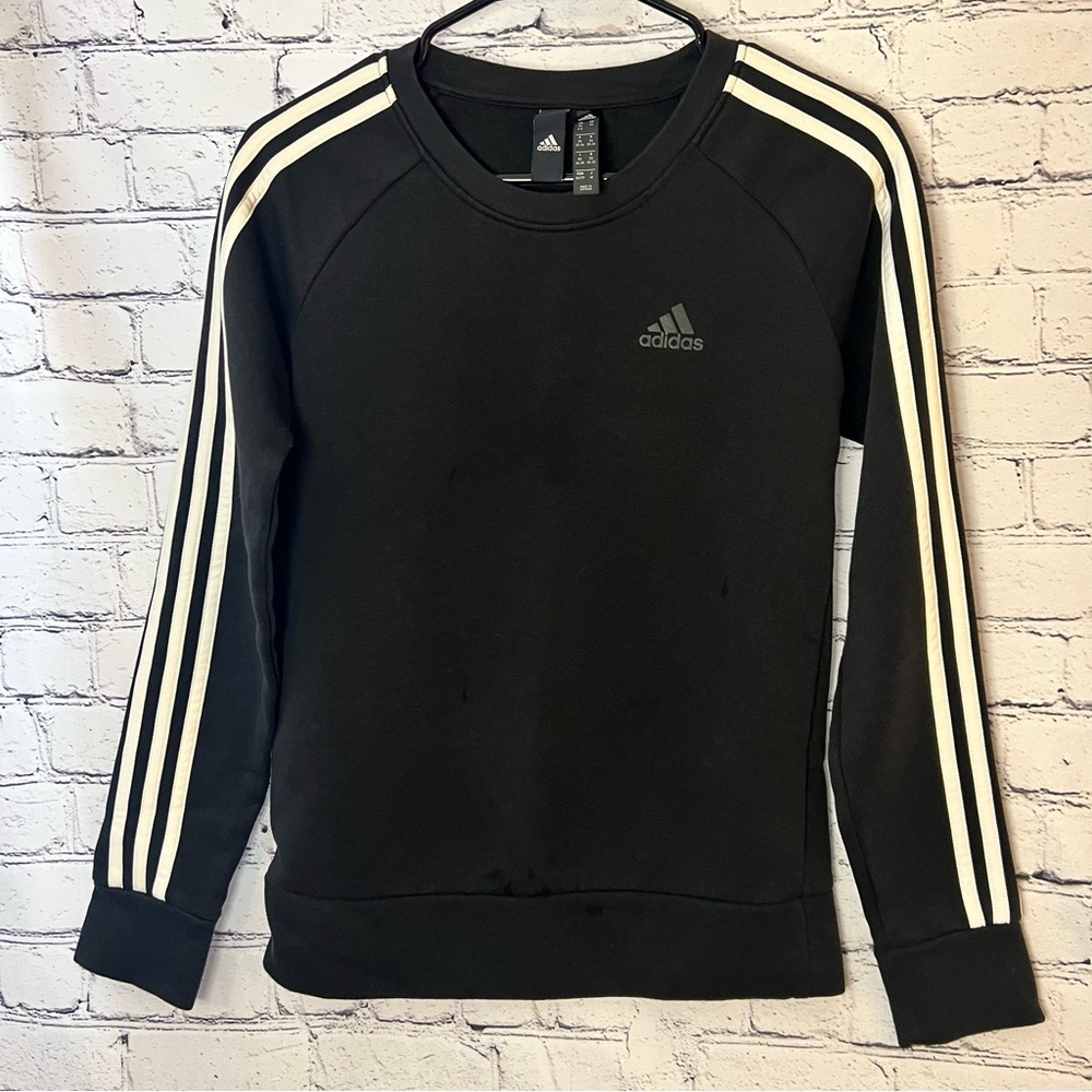 Adidas Women’s Long Sleeve Black Crew Neck Sweatshirt Size XS